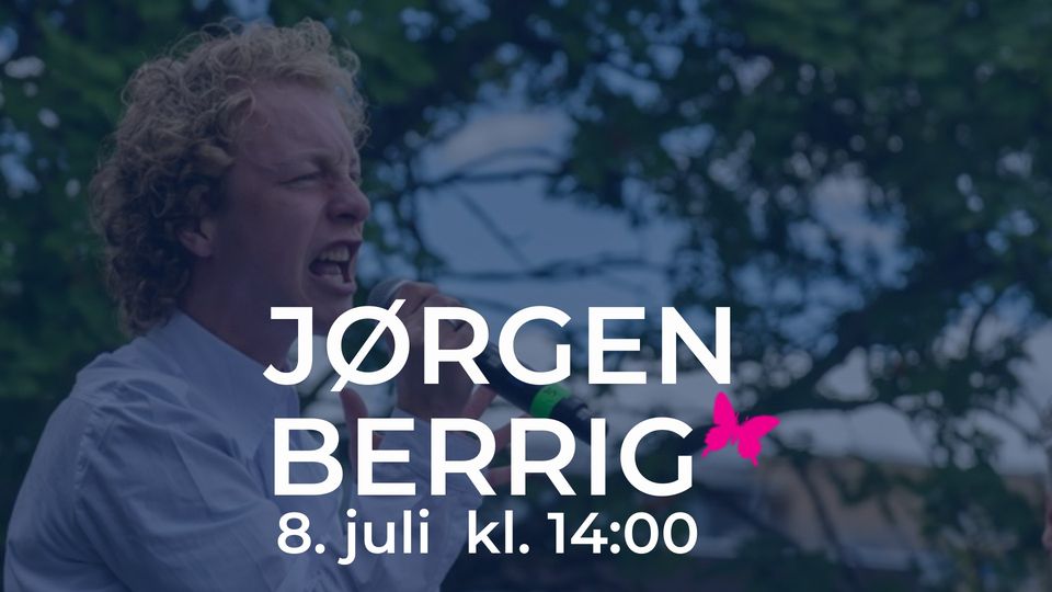 Jørgen Berrig synger i mikrofon